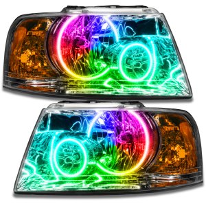 Ford Expedition Headlight Assemblies - ORACLE Lighting - SMD ColorSHIFT w/o Controller - Chrome - `03-`06